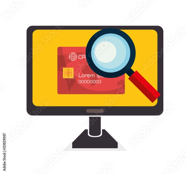 Fototapeta online store shopping icon vector illustration design