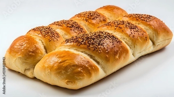 Obraz Bread which is delicious on a white background