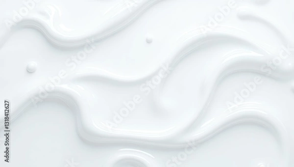 Fototapeta Gel texture. Background of clear liquid cosmetic product. Skincare serum and beauty cream with bubbles in close-up.