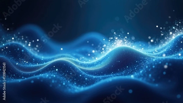 Fototapeta Sparkles abstract backdrop. Space exploration. Night atmosphere. White steel blue blurred glitter swirls flow stars illusion effect in dark mesmerizing art.