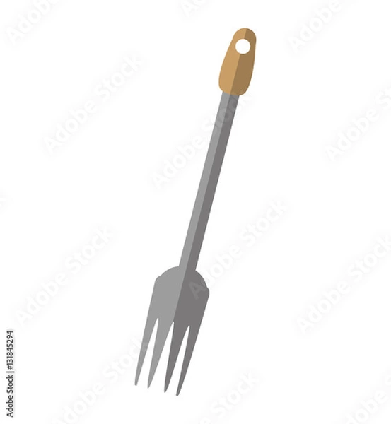 Obraz cooking fork utensils kitchen shadow vector illustration eps 10
