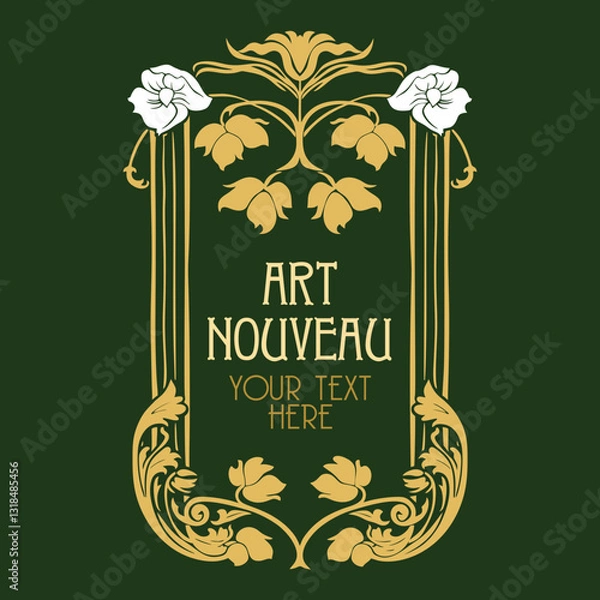 Fototapeta vector vintage items: label art nouveau	
