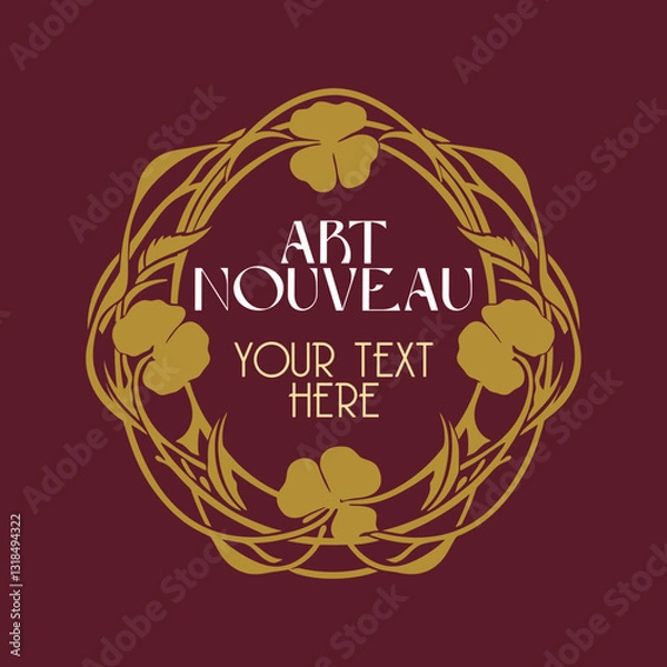 Obraz vector vintage items: label art nouveau	
