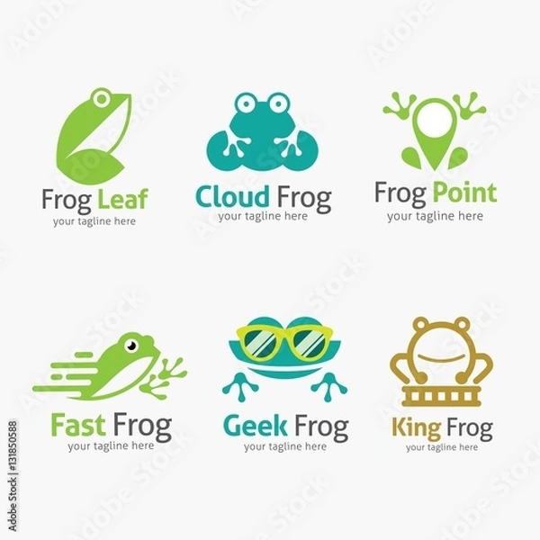 Obraz Frog Logo Design Template. Vector Illustration