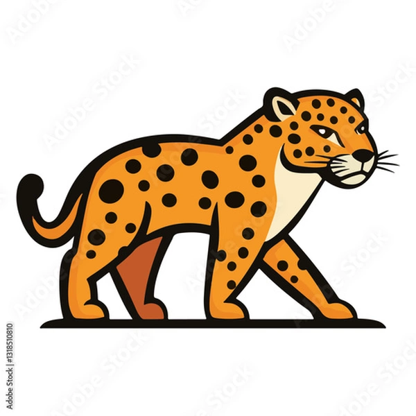 Fototapeta Cheetah cartoon vector illustration 