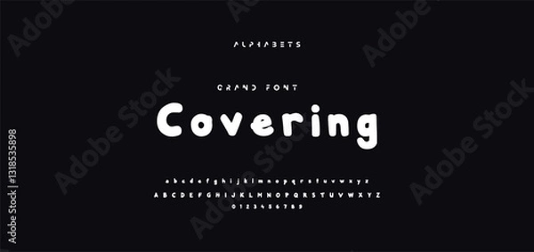 Obraz Kids style colorful font design, playful childish alphabet, letters and numbers