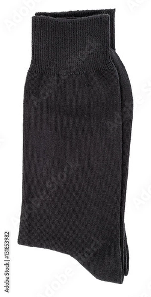 Fototapeta Black socks folded isolated