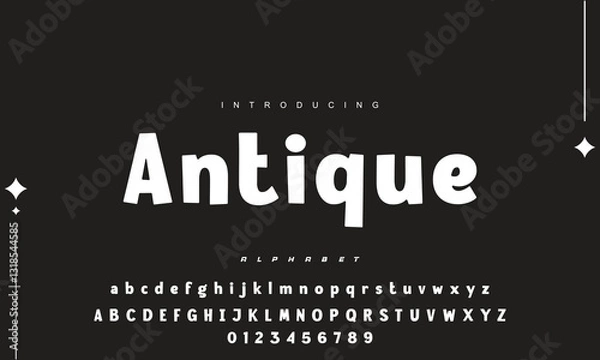 Obraz Comic retro font set. Alphabet letters & number in style of comics, pop art for title, headline, poster, comics, or banner design. Cartoon typography collection.