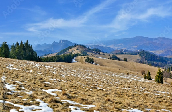 Obraz Early spring landscape in Pieniny mountains, Poland