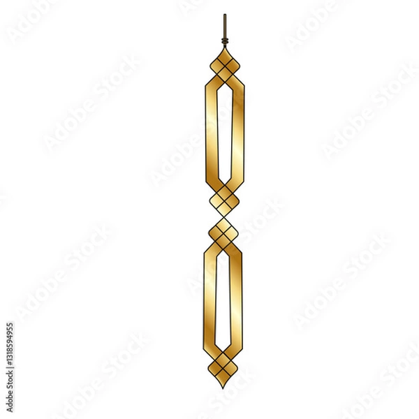 Fototapeta Set with gold extruded embossed patterns.