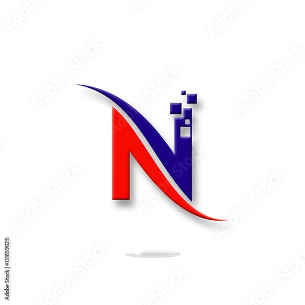 Obraz n, logo n, letter n, icon n, symbol n, vector, alphabet, font, bussines