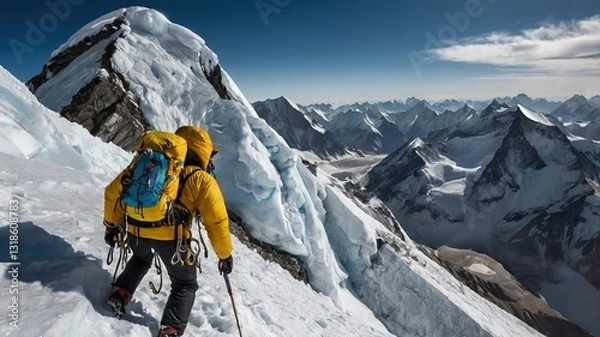 Obraz Mountain climber on the mountain