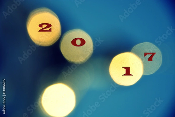 Obraz Happy new year 2017 - light in the blur