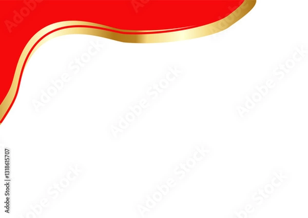 Fototapeta  red and Gold Letterhead Header Divider Template Set