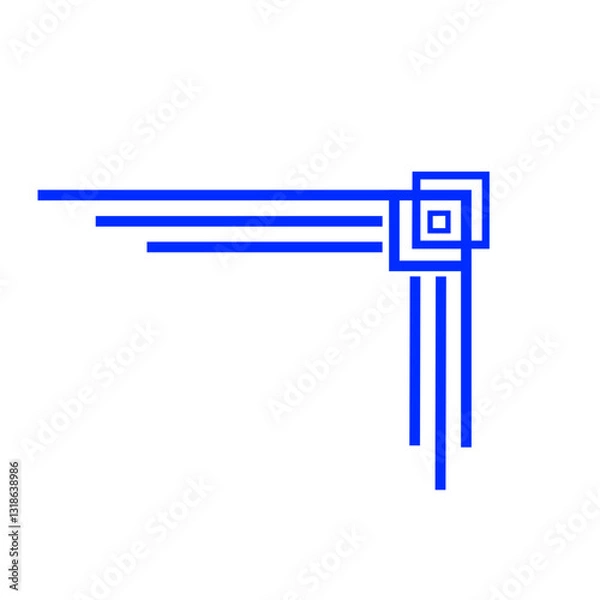 Fototapeta Decorative corners frames doodle set.