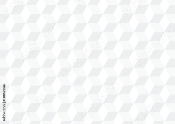 Obraz 3D cube pattern white background. Vector illustration