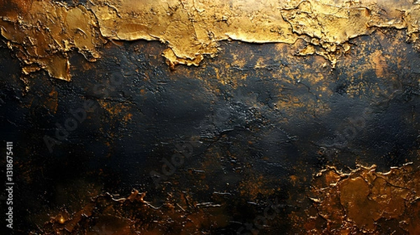 Fototapeta Abstract Gold And Black Metallic Texture Background