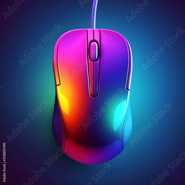 Fototapeta Computer Mouse Icon Chromatic Navigator