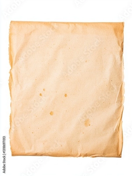 Obraz Tattered Wrapper for Single Sandwich on White Background