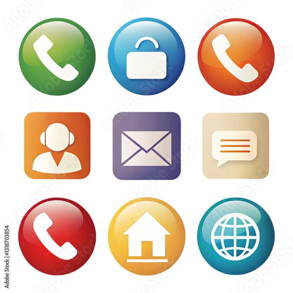 Obraz set of icons for web