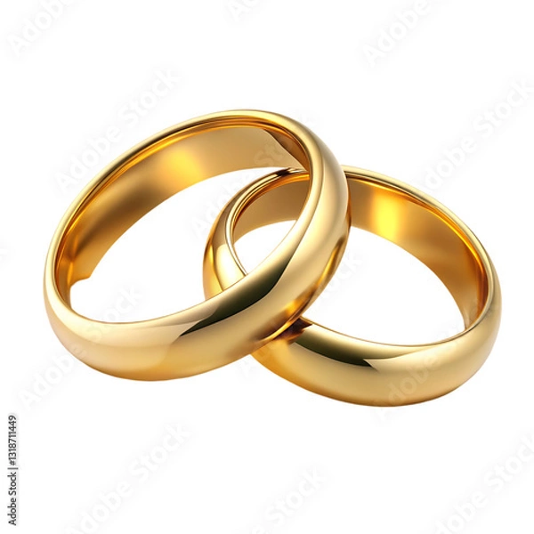 Obraz golden wedding rings