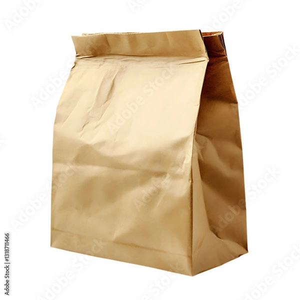 Fototapeta PNG Brown Paper Bag Against Transparent Background