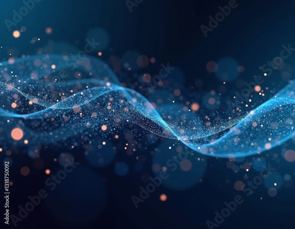 Obraz abstract  digital waves - techno background