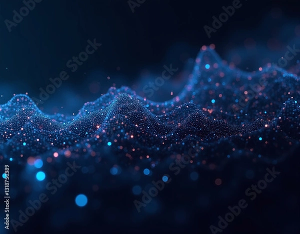 Obraz abstract  digital waves - techno background