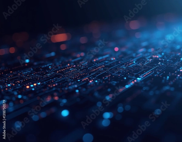 Obraz abstract  digital waves - techno background