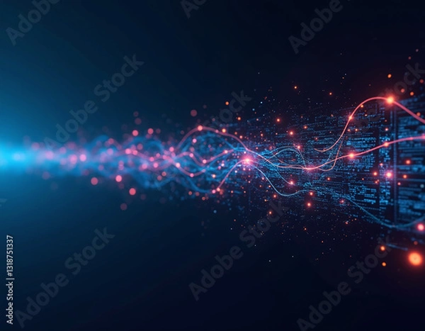 Obraz abstract  digital waves - techno background