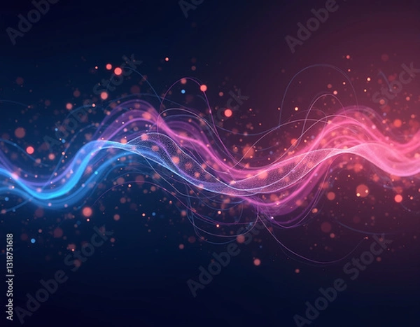 Obraz abstract  digital waves - techno background