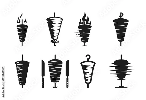 Fototapeta Vector illustration doner kebab logo templates provide aesthetic and functional solutions.