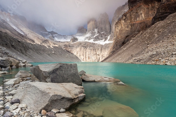 Fototapeta Nice view of Torres Del Paine National Park, Chile.