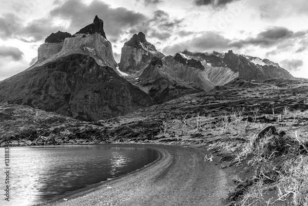 Fototapeta Nice view of Torres Del Paine National Park, Chile.