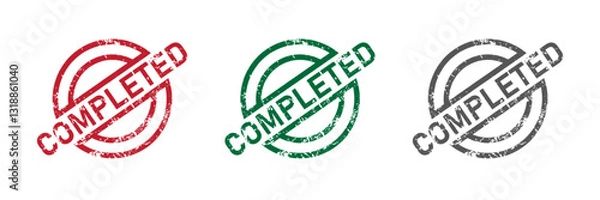 Fototapeta Vector grunge stamp completed