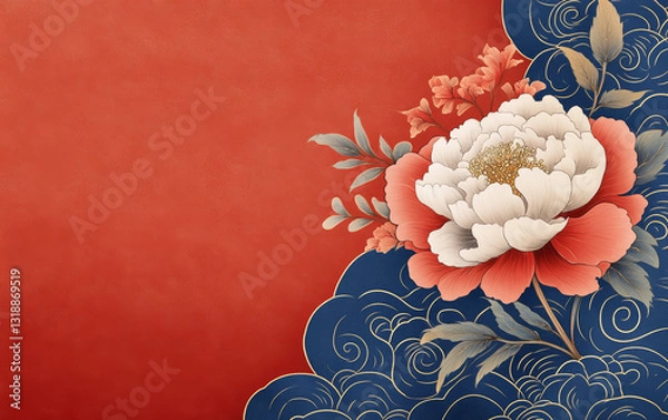 Fototapeta Traditional artistic background of China elements