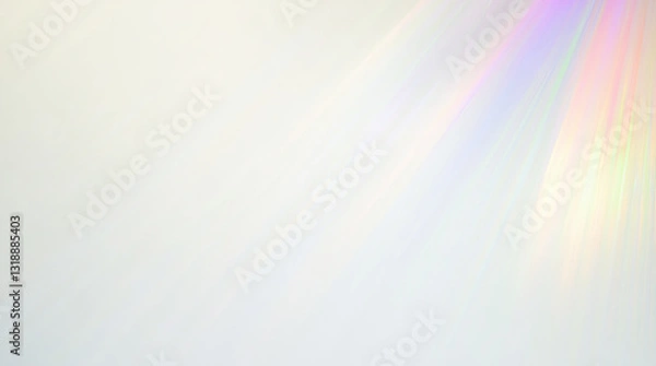 Obraz Colorful light beams on white background created by a prism effect