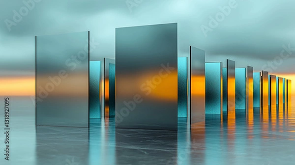 Obraz 3d render of a corridor