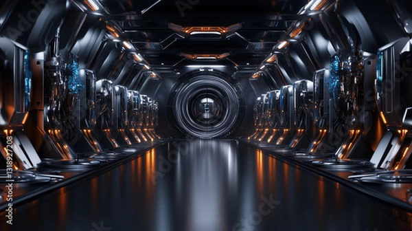 Obraz close up of a modern computer