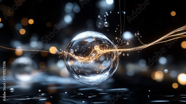 Obraz abstract background with glowing lights