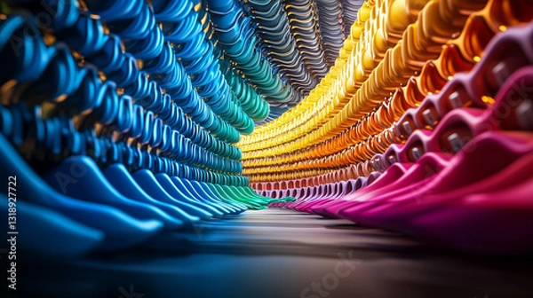 Obraz abstract background with colorful lines