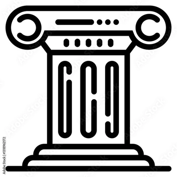 Obraz greek column vector illustration