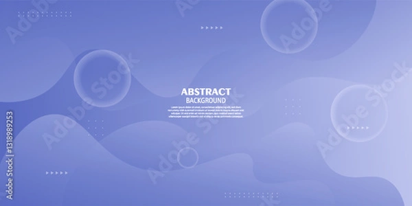 Fototapeta Minimal bright gradient blue background with geometric shapes composition. Colorful blue wave design. Vector eps10