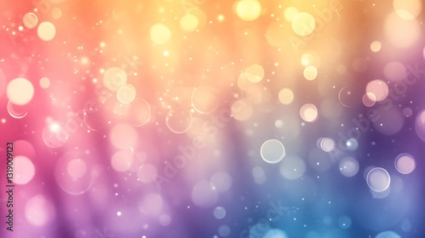 Fototapeta Abstract Pastel Bokeh Background Soft Dreamy Colorful Lights Gentle Blurs Ideal for Dreamy Designs