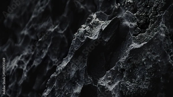 Fototapeta Close-up of intricate layered rock formations with subtle textures and earthy tones, showcasing natural geological patterns and detailed mantle structures. Earth science and geology concepts.