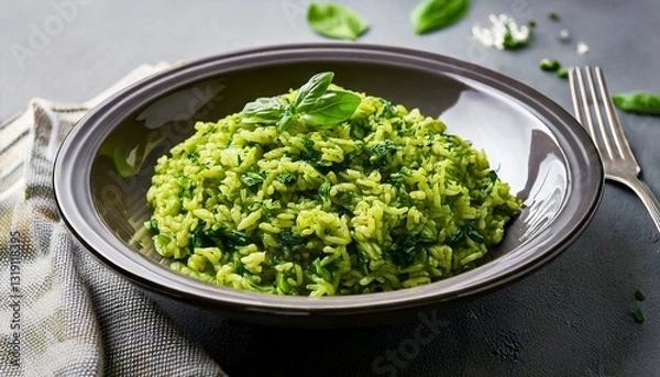 Obraz ほうれん草のリゾット