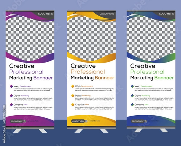 Obraz Modern Business Roll-Up Banner Design
Creative Roll-Up Banner for Events & Promotions
Elegant Roll-Up Display for Trade Shows
Professional Roll-Up Banner with Sleek Design
Customizable Roll-Up