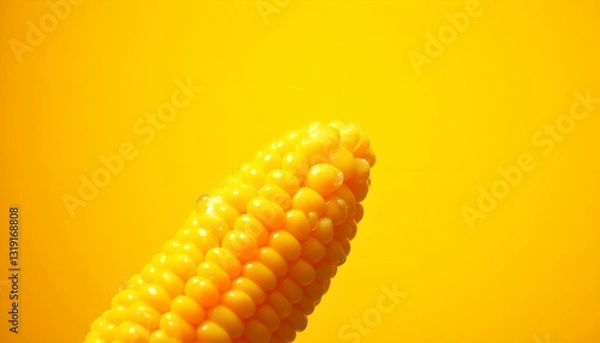 Fototapeta corn on a yellow background