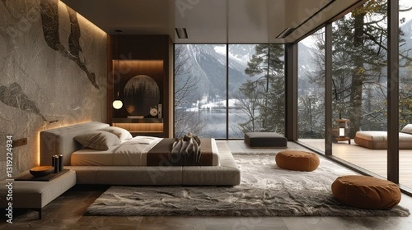 Obraz A luxury characterized by clean lines, organized composition, and a focus on the essentials.