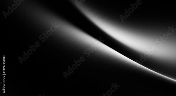 Fototapeta A Grayscale Dance Of Light And Shadow, A Flowing, Sensual Curve Unfolding Across A Dark Canvas With Subtle Textural Details